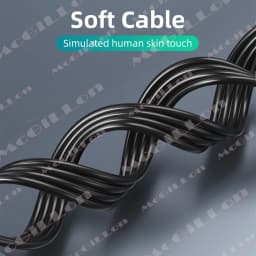 10CM-100CM Double-Sided Plug Type C Data Cable Android Super Flat Soft Double Elbow Mobile Game Type-C Charging Short Line 1M