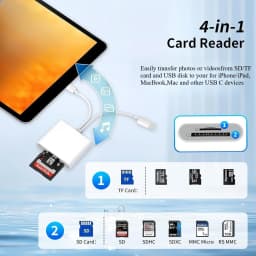 2 in 1 USB lightning to TF SD Card Reader for iPhone 14 13 12 Pro Max 3.0 OTG Adapter Camera Photo Data Converter