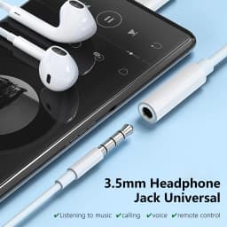 Usbc to 3.5mm Jack Audio Adapter,The Headphone Adapter to USB C Compatible with iPhone 17/16/15 Series,Samsung Galaxy S25,S24