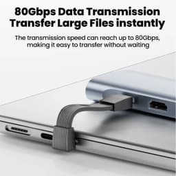 USB4.0 PD 240W Type-c to Type-c Portable Fast Charging Short Cable 80Gbps 8K@60Hz Video For iPhone15/16/17 Samsung 51MM/67MM