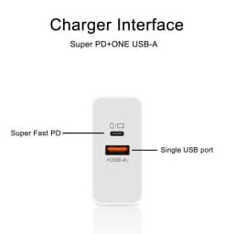 240W GaN Charger Dual Port USB A Type C PD Fast Charging Adapter QC3.0 Wall Charger for iPhone Samsung Laptop Travel Adapter