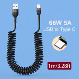 1PCS/3PCS USB to type c charging cable 5A Suitable for Xiaomi Redmi,Huawei, OPPO, vivo Realme mobile phone charger accessories