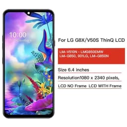 LM-V510N LMG850EMW Premium LCD For LG G8X ThinQ LCD Display Touch Screen Digitizer For LG V50S ThinQ 5G LCD With Frame
