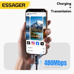 Essager 100W Type C To Type C Cable For iPhone 16 15 Samsung Huawei 5A PD Fast Charging For Macbook iPad Digital Dispaly Cable