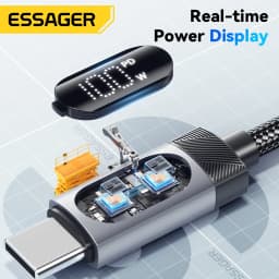 Essager 100W Type C To Type C Cable For iPhone 16 15 Samsung Huawei 5A PD Fast Charging For Macbook iPad Digital Dispaly Cable