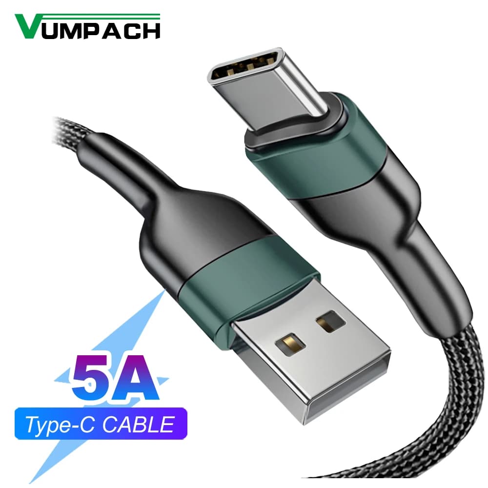 Vumpach USB Type C Cable Fast Charging Data Cord Charger Cable C for iPhone 15 Samsung S21 A51 Xiaomi Mi 10 Redmi Huawei Cable