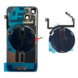 OEM Wireless Charging Coil NFC Antenna Replacement With Led Flash Light Flex Cable For iPhone 14 15 16 Plus Pro 17 Pro Max Parts
