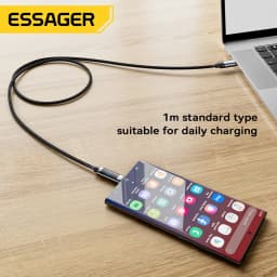 ESSAGER 240W USB C To Type C Cable PD3.1 6A Super Fast Charging Cable Type C For iPhone16 15 Xiaomi Samsung S23 Huawei Macbook