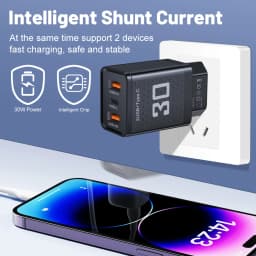 USB Type C Charger 30W Fast Charging EU/US Plug Wall Charger For iPhone Samsung Xiaomi Huawei 3 Ports USB Phone Charger Adapter