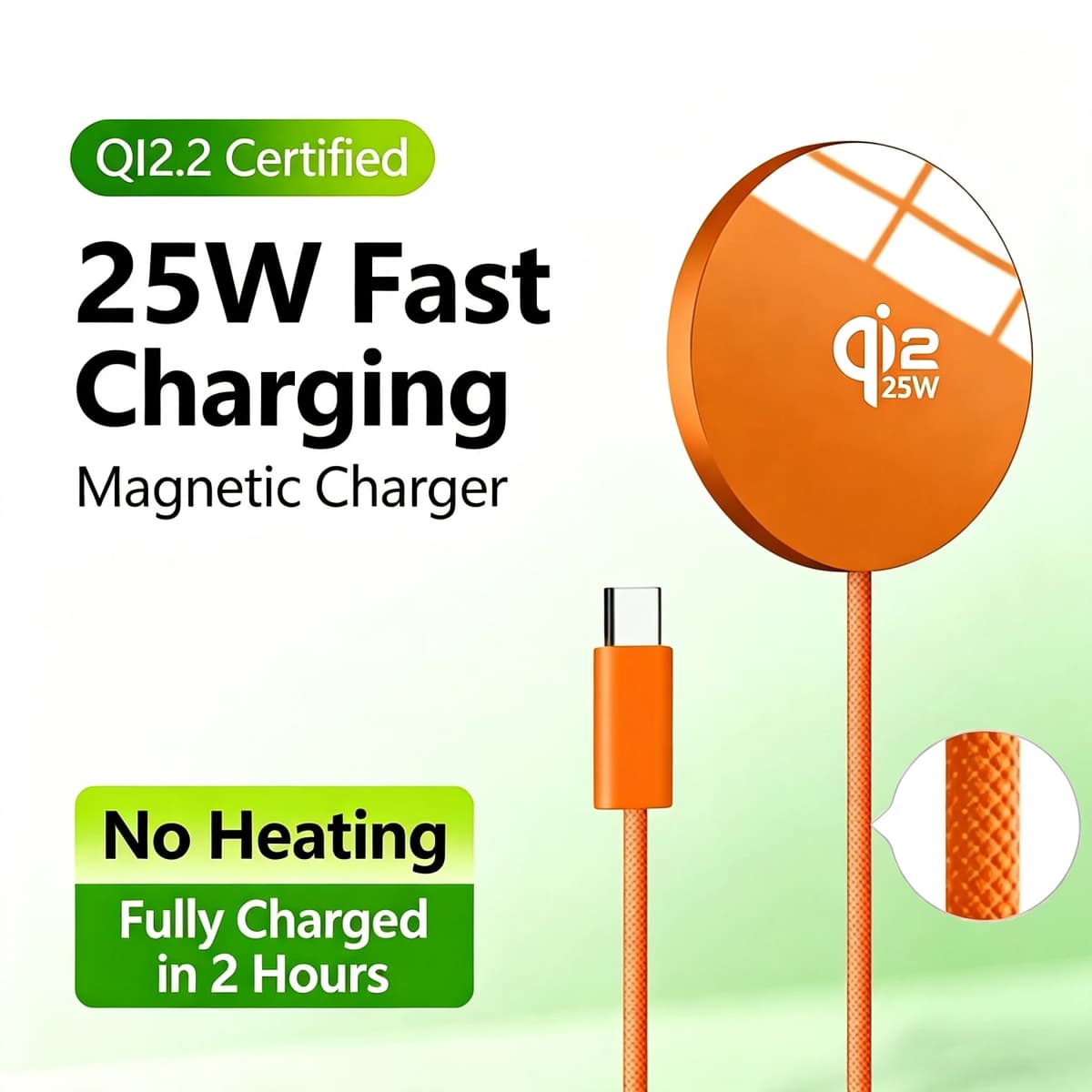 New Qi2.2 Magnetic Charger For 25W Super Wireless Fast Charging For iPhone 18 17 16 15 14 13 12 Pro Max Samsung S25 S24 S23