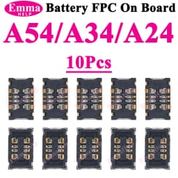 10pcs Battery FPC Connector Cilp Contact Plug For samsung A54 A34 A55 A35 A33 A73 A07 A13 A15 A16 A17 Connector Plug On Board