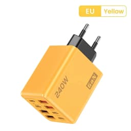 KEBIDUMEI 240W GaN 8-Port Fast Charger Multi-Port USB C Type C PD QC3.0 Charger for MacBook Laptop Phone 17/16/15 Pro