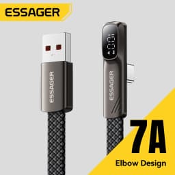 Essager 7A USB Type C Cable with Elbow Digital Display Fast Charge for Huawei P90 Mate60 Samsung Honor Oneplus 15 Realme