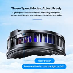 Magnetic Semiconductor Phone Cooler RGB Lights Digital DisplayCooling Fan Freeze Radiator For Gaming Tablet/Live Streaming 