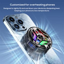 Magnetic Semiconductor Phone Cooler RGB Lights Digital DisplayCooling Fan Freeze Radiator For Gaming Tablet/Live Streaming 