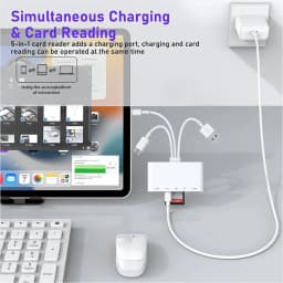 8-in-1 Universal Card Reader SD/TF Slots USB3.0/Type-C/LigtingOTGCamera Adapter For Android/iPhone/iPad External Installation