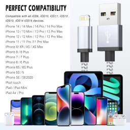 Fast Charging USB Charger Cable For iPhone 14 13 12 11 Xs Max Xr X 8 7 6 Plus iPad Origin Mobile Phone Long Data Cord 1m 2m 3m