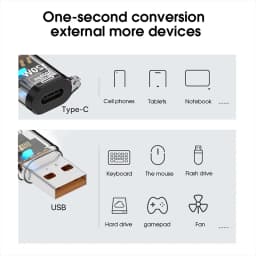 120W OTG USB 3.2 To Type C Adapter USB Female To Type C Male Fast Charging Adadpter OTG USB C For iPhone 15 16 Samsung Laptop PC