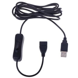 1Pc USB Cable Male to Female Switch ON OFF Cable Toggle LED Lamp Power Line 1m 2m