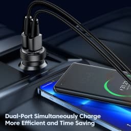 Toocki PD 33W USB Car Charger Fast Charge For iPhone 15 14 13 12 11 ProMax Samsung Huawei Xiaomi POCO Transparent Type C Charger