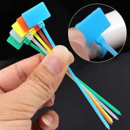 500-100Pcs Cable Labels Tags Nylon Cable Tie Tag for Cable Management Colorful Waterproof Loop Ties Markers Tag Self-locking Zip