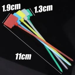 500-100Pcs Cable Labels Tags Nylon Cable Tie Tag for Cable Management Colorful Waterproof Loop Ties Markers Tag Self-locking Zip