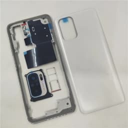 Full Housing for Xiaomi Redmi Note 10 M2101K7AG /Note 10s M2101K7BG Back Cover+Middle Frame+Side Key+Camera Glass Lens+Sim Tray