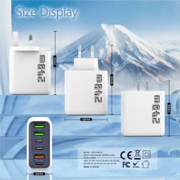 6 Ports USB C PD Charger 240W Quick Charge 3.0 Type C USB Phone Chargers Super Fast Charging Adapter For iPhone Samsung Xiaomi
