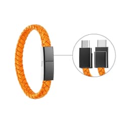 USB C to USB C Bracelet USB Cable Type C Portable Fast Charging Cord Bracelet For iPhone 15 16 Samsung Huawei Xiaomi Short Cable