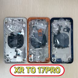 Rear Back Housing Cover For Iphone Xr Convert To 17 Pro Diy XR Like 17 Pro With Tray