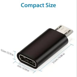 USB C Female to Micro USB Male Adapter (1/2/3/4/5/6-Pack), Micro USB Adaptor, Micro USB to USB C Adapter Fast Charger Power Cabl