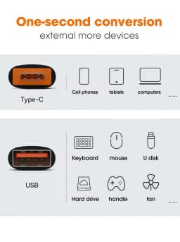 OTG USB 3.0 To Type C Adapter LED USB Female To Type C Male Fast Charging Adapter Connector