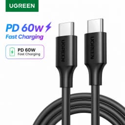 UGREEN PD60W USB C to USB C Cable for iPhone 17 16 MacBook Air Laptop iPad Samsung Xiaomi Poco Fast Charging 5A 3A Type-C Cable