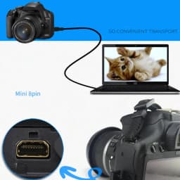 UC-E6 Digital Camera USB Data Cable Mini 8 Pin for Nikon CoolPix Fuji Panasonic Olympus Sony Camera cable