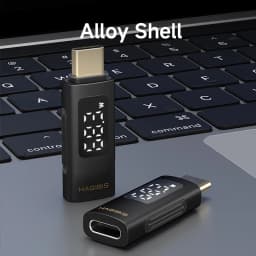 Hagibis 240W USB C Adapter with LED Display USB4 PD Fast Charging Type C Connector 80Gbps 8K Video Power Current Voltage Display