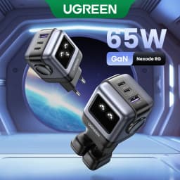 UGREEN 65W GaN Charger Uno Robot Design Quick Charge 4.0 3.0 PPS PD Fast Charger for iPhone 18 17 16 Pro Macbook Laptop Tablet
