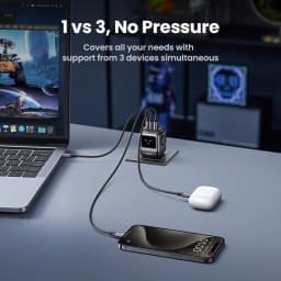 UGREEN 65W GaN Charger Uno Robot Design Quick Charge 4.0 3.0 PPS PD Fast Charger for iPhone 18 17 16 Pro Macbook Laptop Tablet