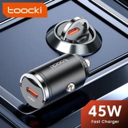 Toocki 45W Car Charger QC4.0 PPS Fast Charging Pull Ring Type C Car Phone Charger For iPhone 17 16 Xiaomi 12 13 Samsung S23 S24