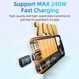 USB4 Thunderbolt 5 Magnetic USB C To Type C Adapter PD 240W 80Gbps Fast Charging Magnet Charge Converter Cable 8K@60Hz Adaptor