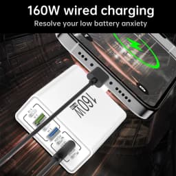 160W USB Fast Charger PD QC3.0 Type C Charge Adapter For iPhone 16 15 Xiaomi Samsung S23 Huawei USBC Mobile Phone Travel Charger