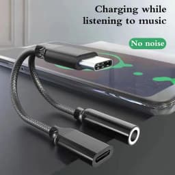 PD 60W 2 in 1 Audio Adapter Type C to 3.5mm Headphone Jack Adapter Fast Charger For iPhone 16 Pro Max Samsung S25 Huawei ipad