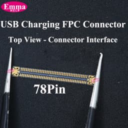 10pcs Charging Connector FPC For Samsung S25 S24 S23 S26 A15 A12 A72 A73 A05S A51 A71 A54 Motherboard FPC Connector 78Pin