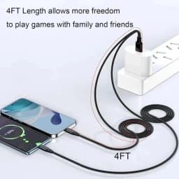 NNBILI 5A 2 in 1 Fast Charging Cable Y Splitter USB to Type C Micro USB Data Cord for Samsung Huawei Xiaomi Redmi Phones