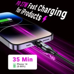 AUFU 240W Magnetic Type C Cable PD3.1 Supercharge for MacBook PC Samsung Xiaom iPhone 5A Fast Charging USB-C Magnet Charger Wire