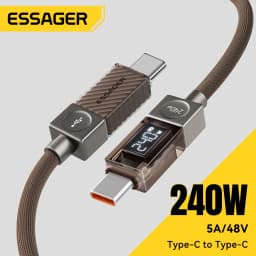 Essager 240W USB C Cable for iPhone 17 16 15 Plus Pro Max Macbook iPad Supercharge Fast Charger Type C Cable for xiaomi Samsung