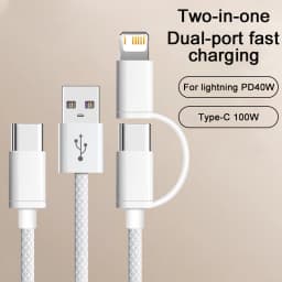 100W Weaving Fast Charging USB Cable For Apple iPhone 14 13 12 11 17 Air 15 16 Pro Max Plus Type C Date Cable Phone Accessories