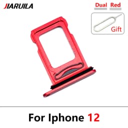 NEW Dual Card For iPhone 12 Pro Max 12 mini SIM Card chip slot drawer Card Tray Holder Adapter With Pin For 12 Pro