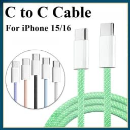 60W PD USB-C To USB C Fast Charger Cable for Apple IPhone 16 Pro Max 15 Plus Type-C Charging for Samsung Xiaomi IPad MacBook
