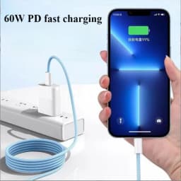 60W PD USB-C To USB C Fast Charger Cable for Apple IPhone 16 Pro Max 15 Plus Type-C Charging for Samsung Xiaomi IPad MacBook