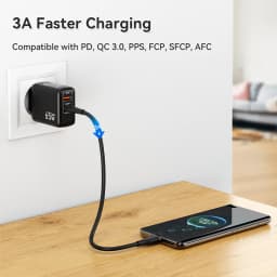 ASOMETECH 1M/2M USB C To Type C Cable PD 60W Fast Charging Wire USB-C Charger Data Cord For Macbook Samsung Xiaomi Type-C Cable